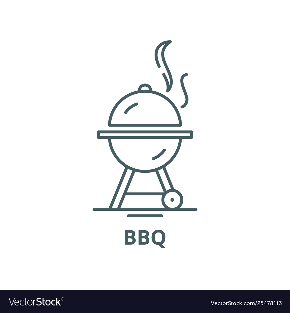 Bbq line icon linear concept outline sign