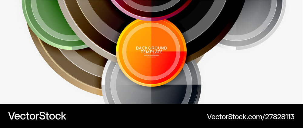 Circular pattern abstract circles composition Vector Image