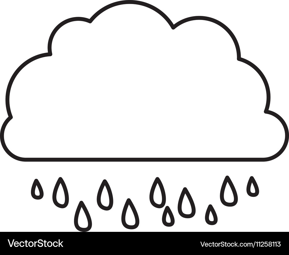 Cloud and rain icon image Royalty Free Vector Image