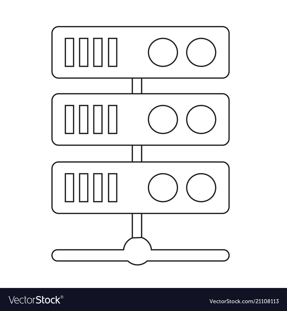 Computer server icon vector image Computer server icon