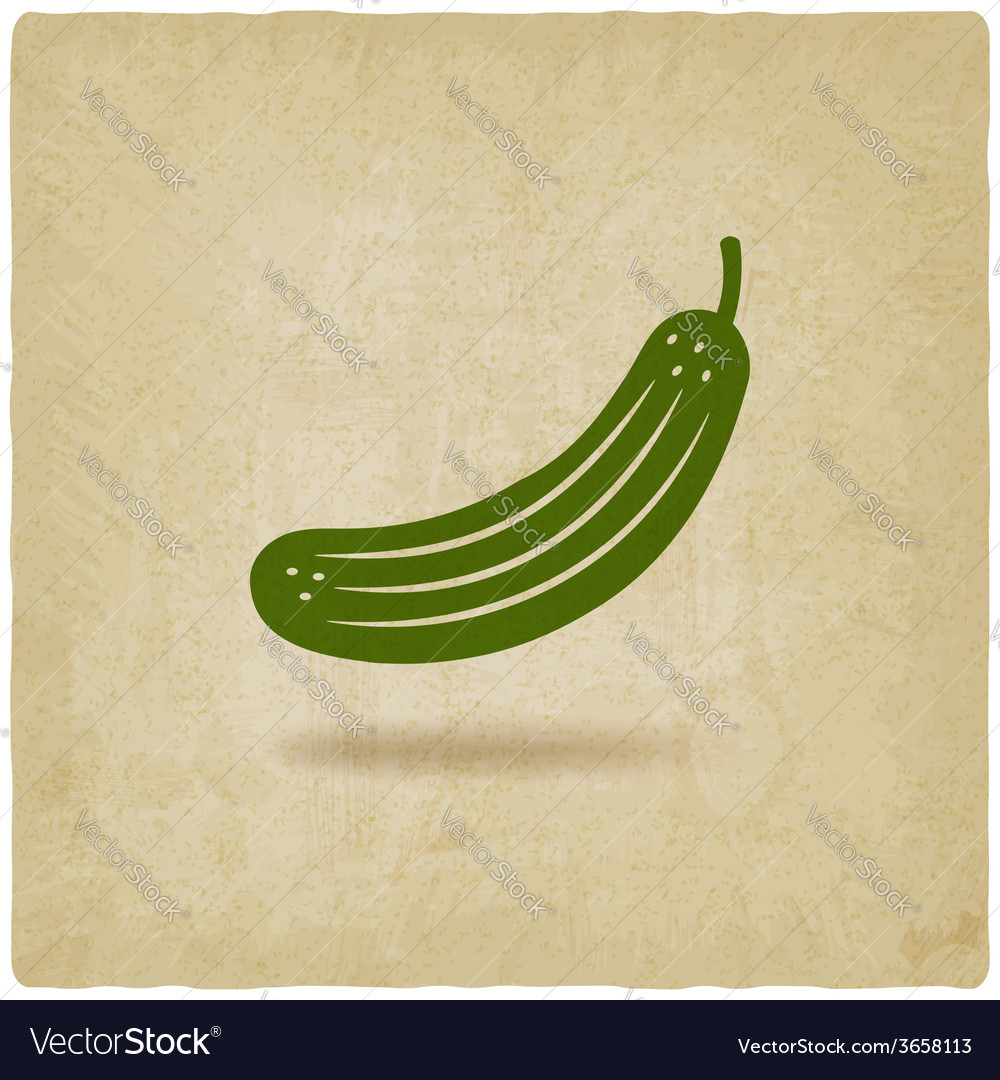 Cucumber Symbol - Vintage Background