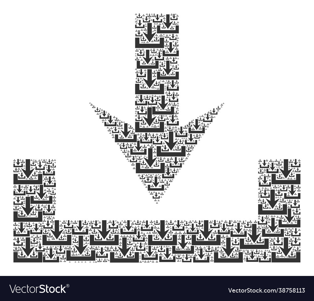 Downloads recursion collage itself icons vector image Downloads recursion collage itself icons