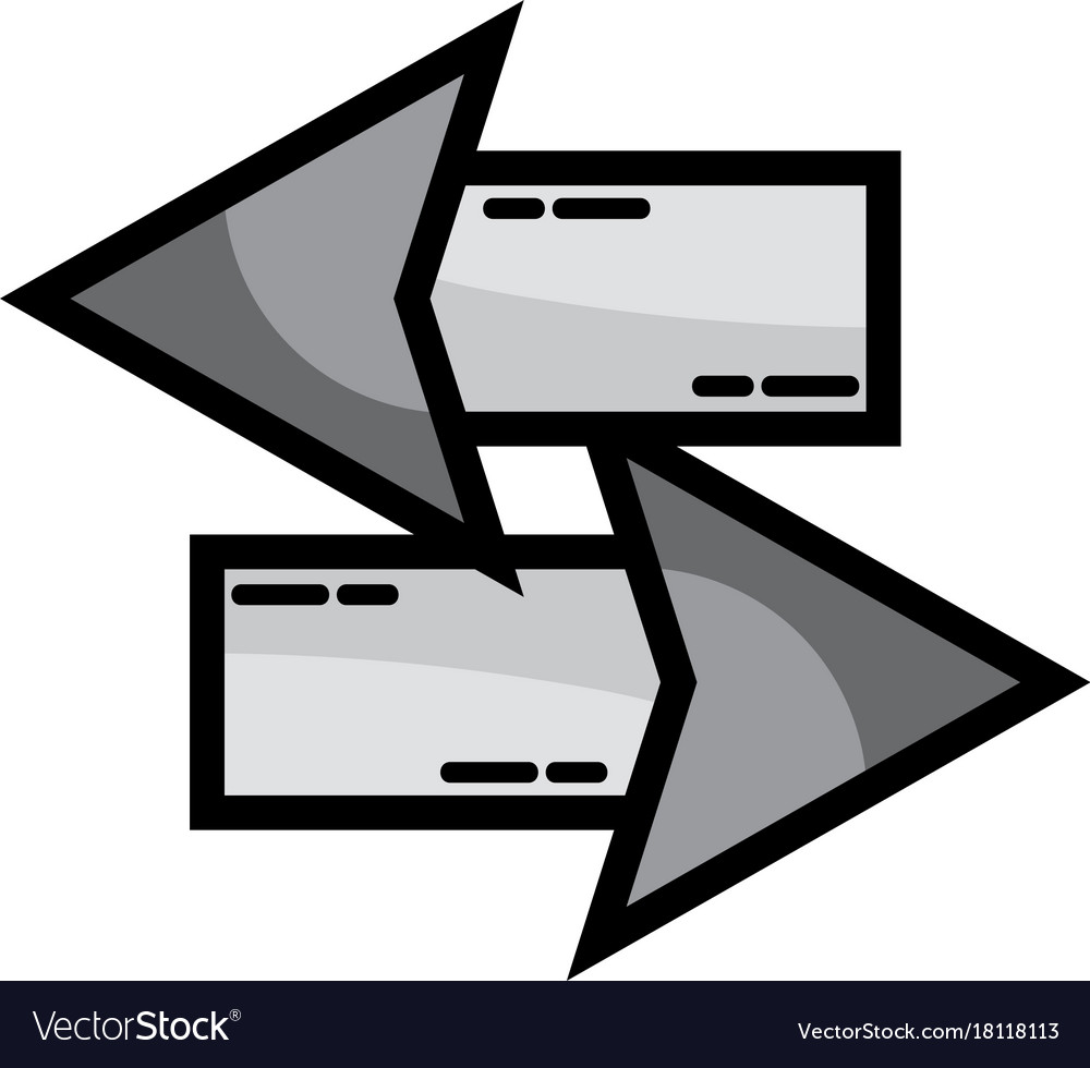 Grayscale arrows loading in process icon