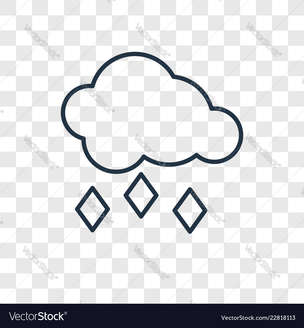 Hail concept linear icon isolated on transparent