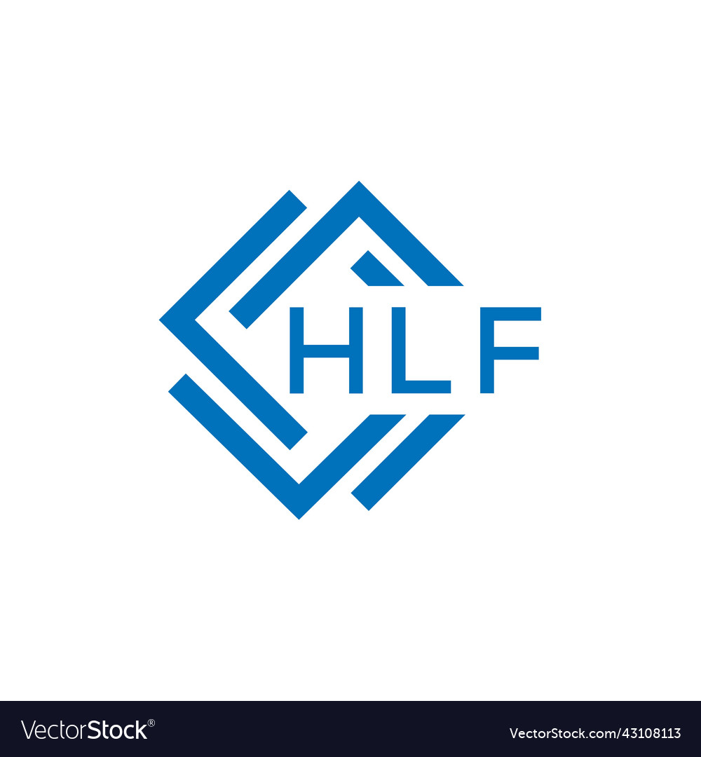 Hlf Buchstaben Logo Design auf weißem Hintergrund