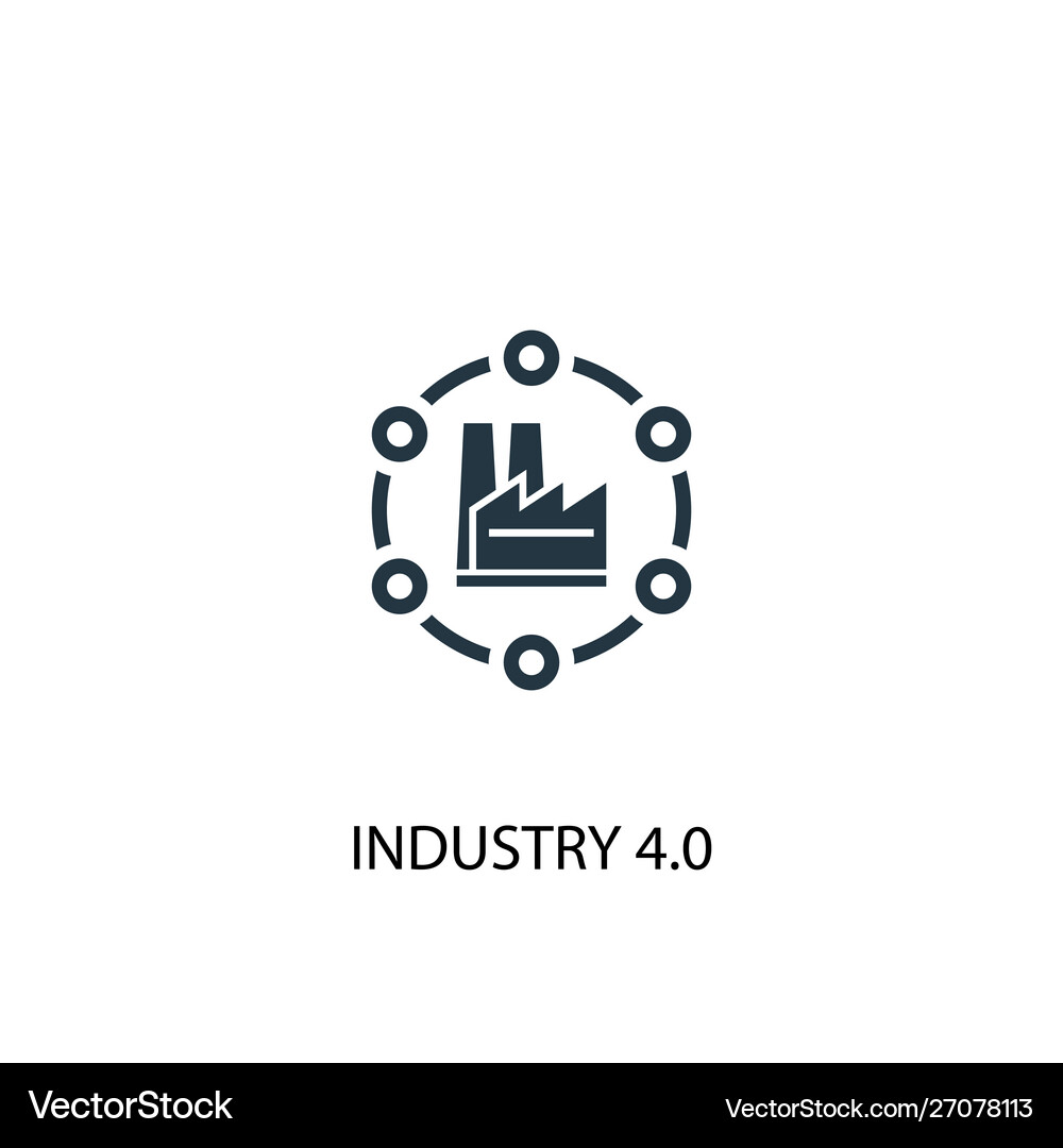 Industry 40 icon simple element Royalty Free Vector Image