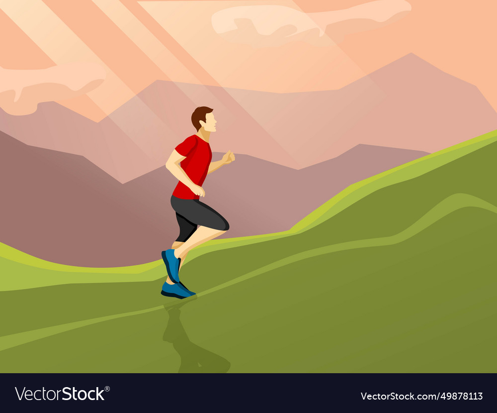 Man running flat icon