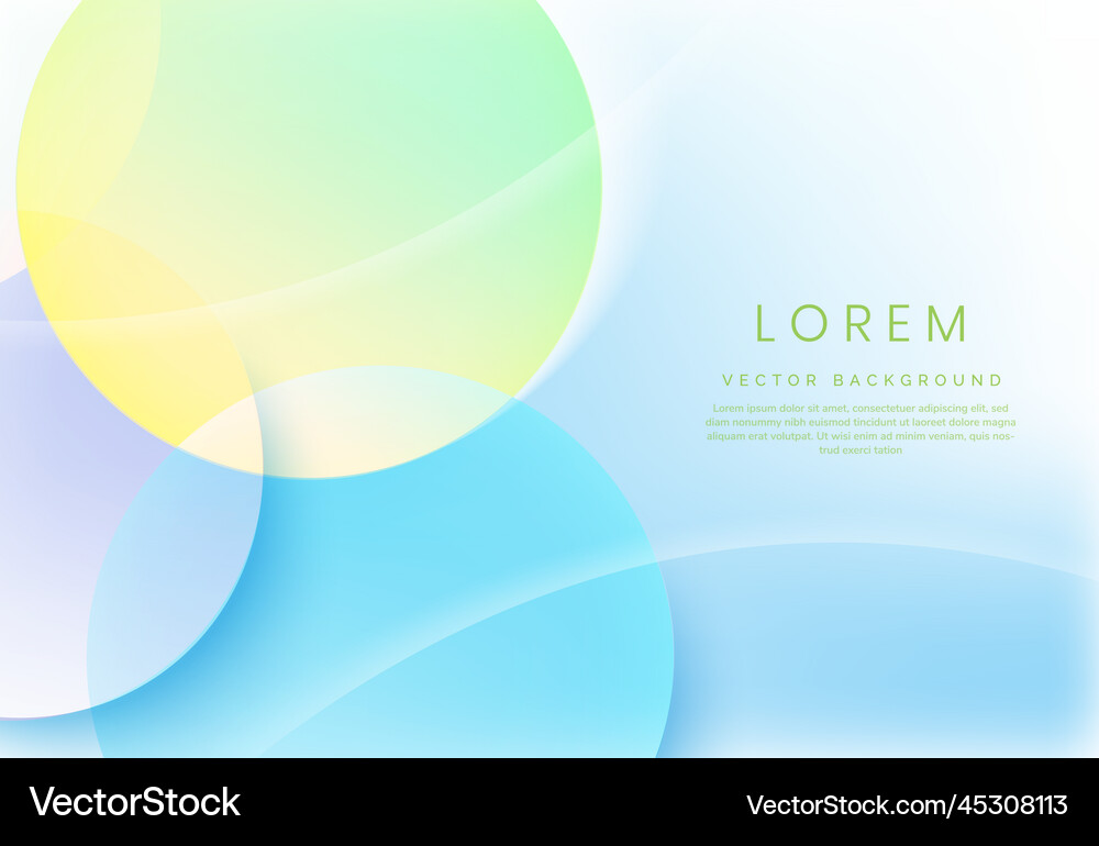 Pastel Gradient Circles - Abstract Background Vector Image