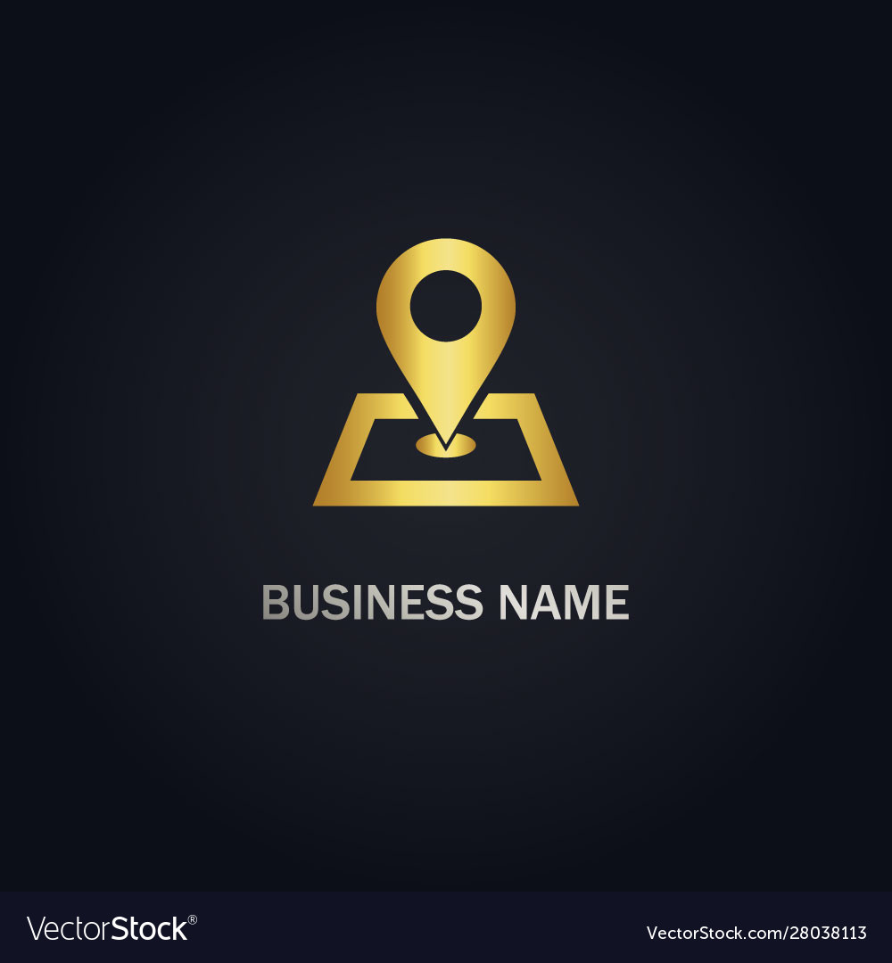 Point navigation map logo