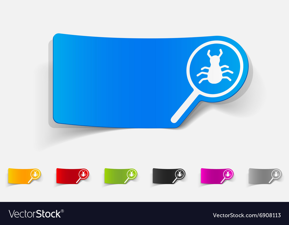 Realistic design element virus scan