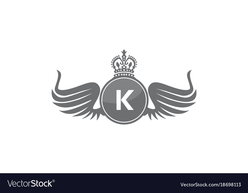 Wing Schild Krone initial k