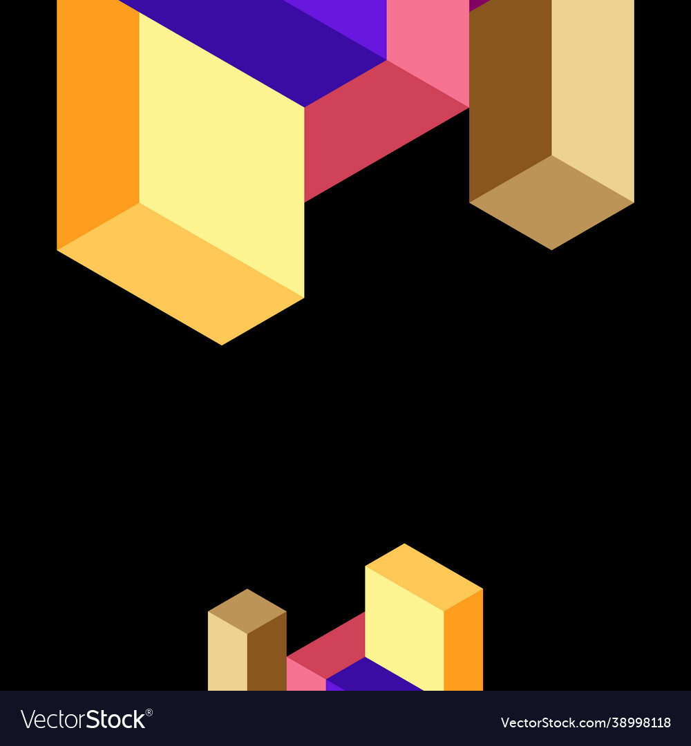 Abstract background 3d cubes cubic elements Vector Image Abstract background 3d cubes cubic elements