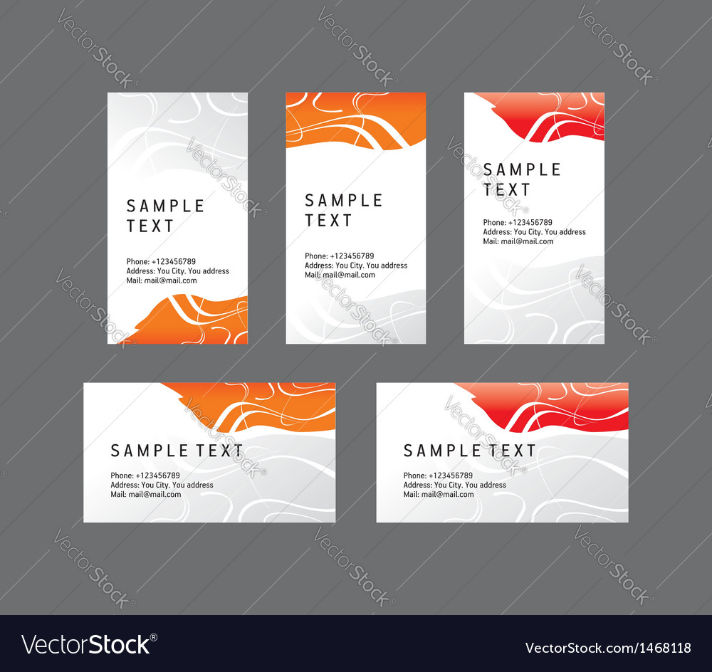 Abstract creative business card line wave colored