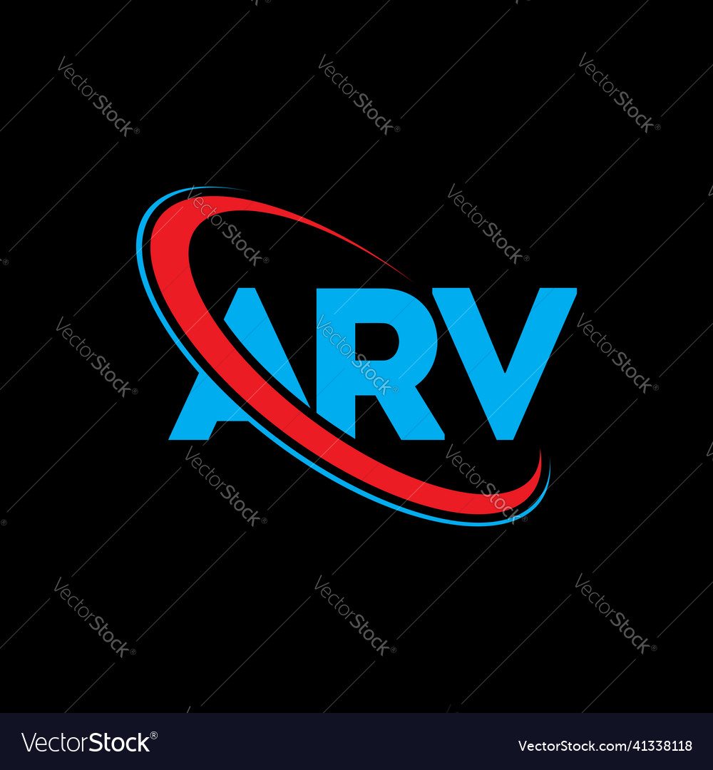 Arv logo letter design Royalty Free Vector Image