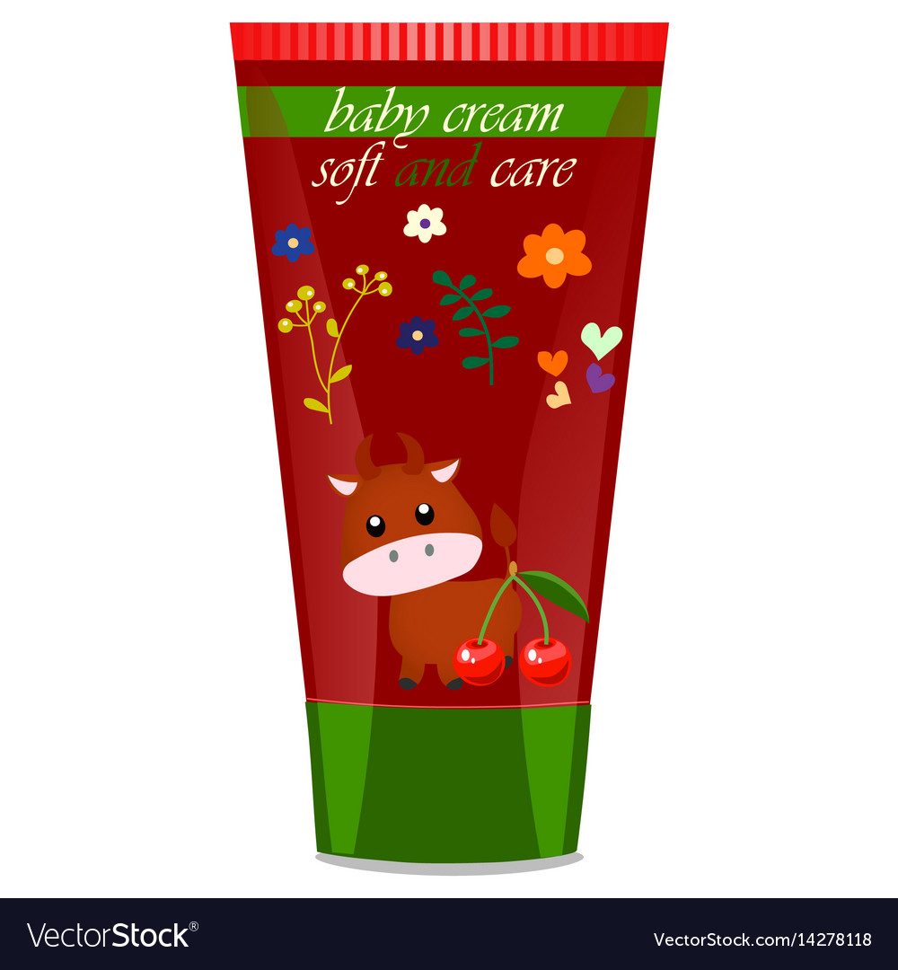 Baby cream tube with kids design