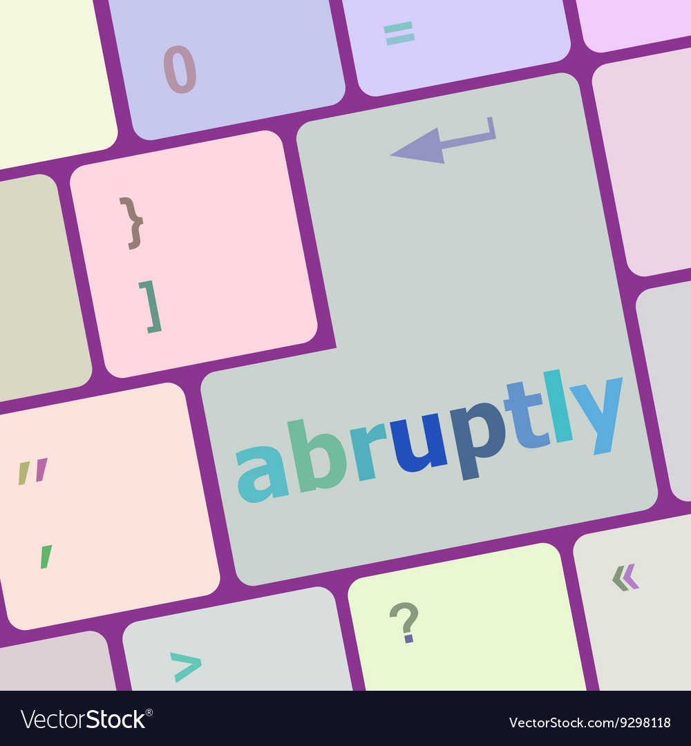 Computer keyboard pc with abruptly text