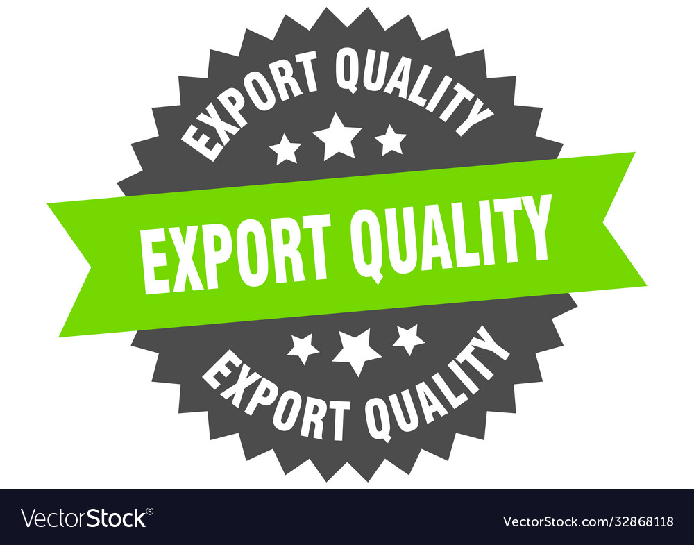 Export quality round isolated ribbon label