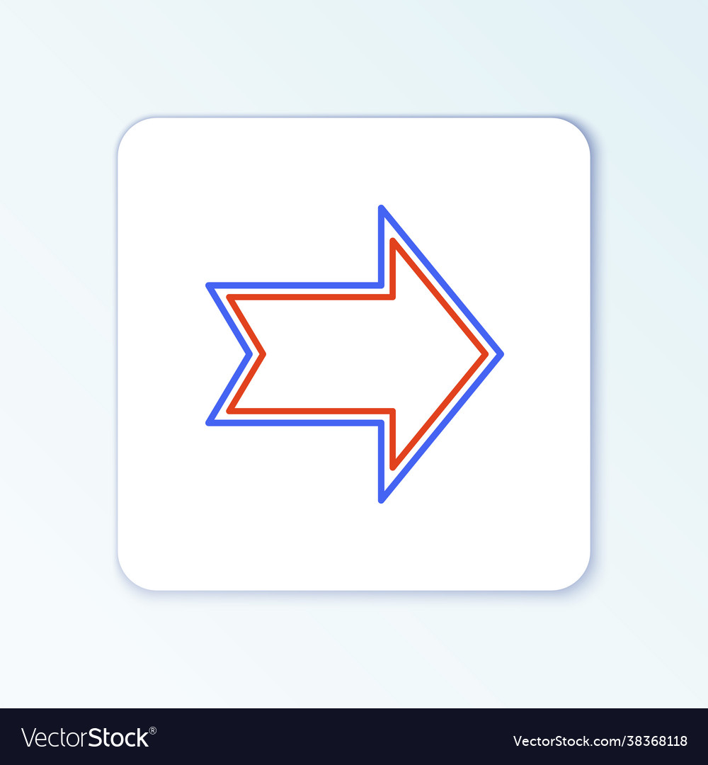 Line Arrow Icon - Directional Pointer