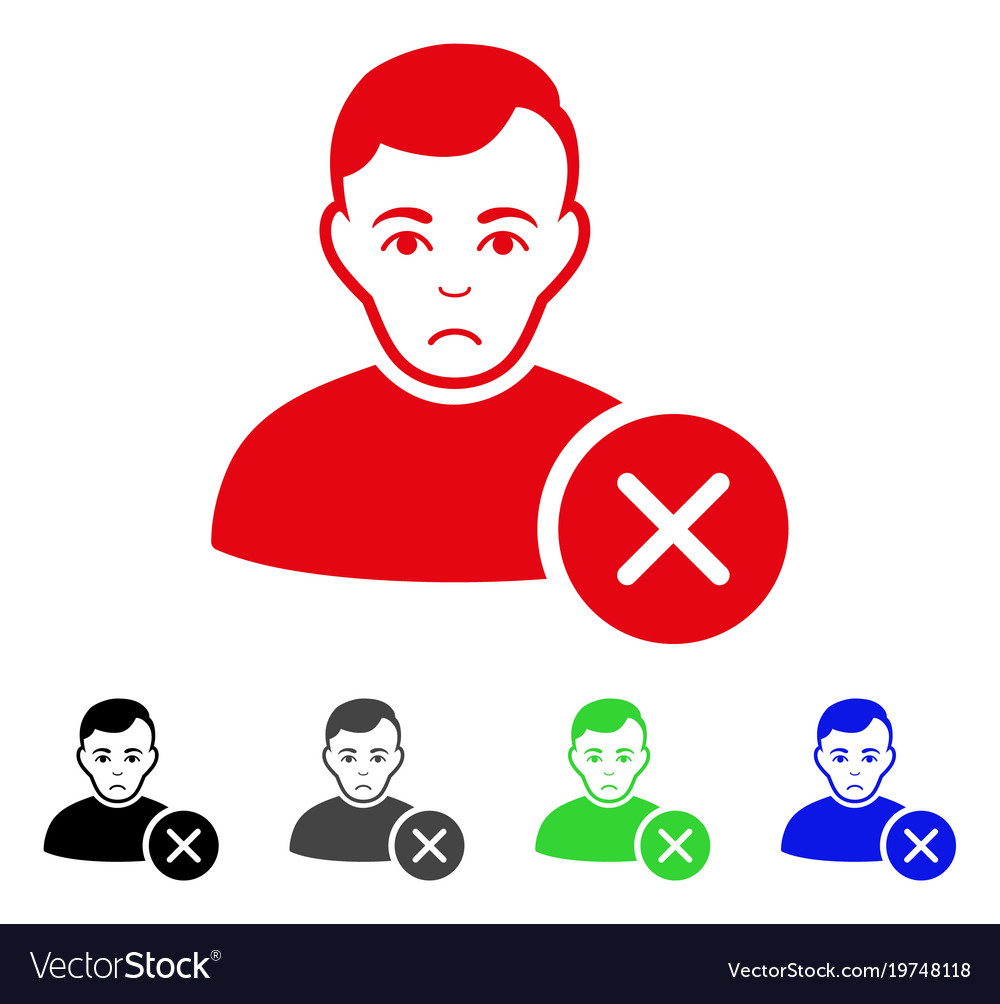 Sad user delete icon