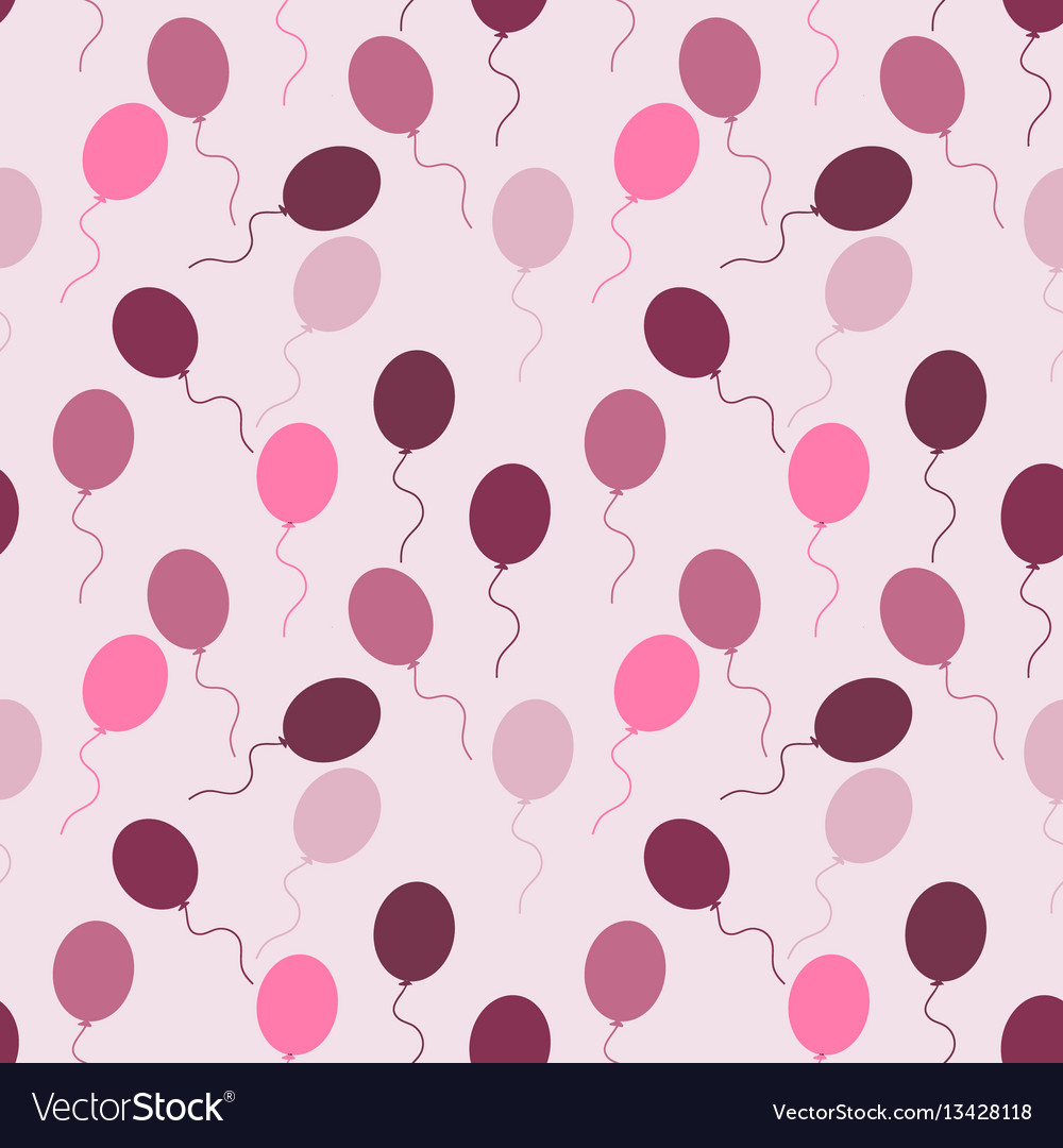 Seamless pattern of multi-colored balloons