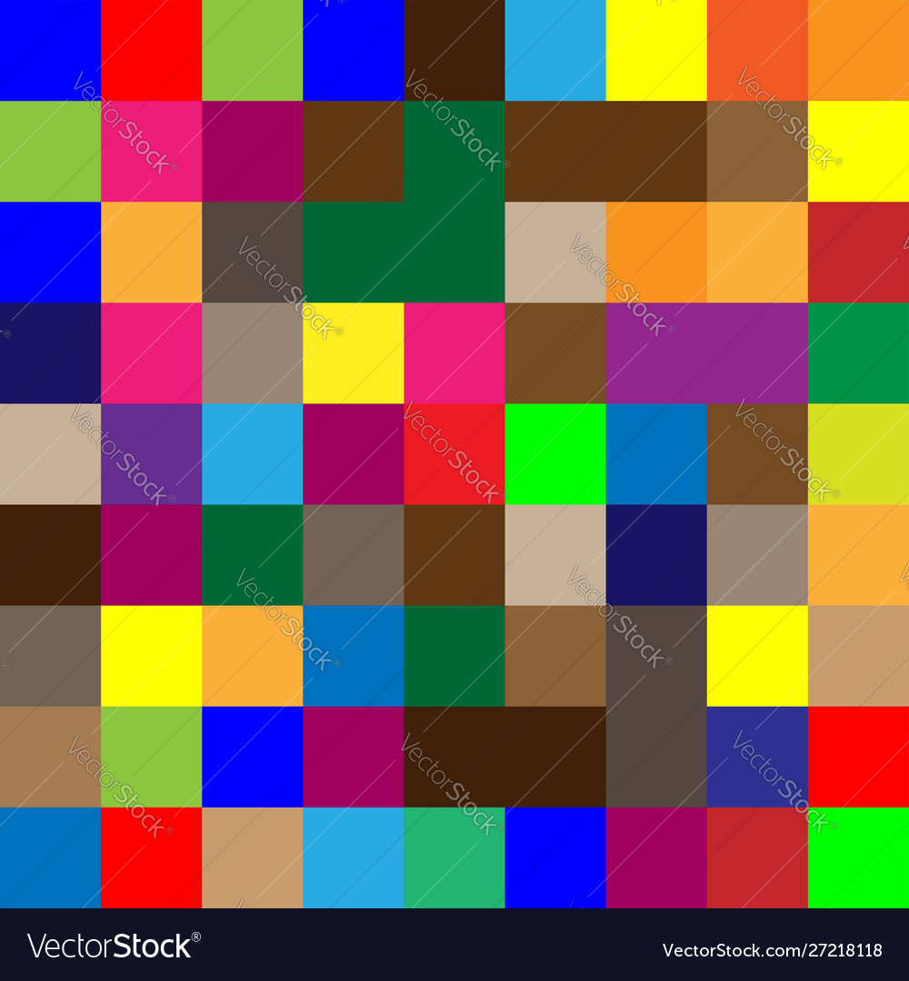 Seamless random squares mosaic tiles pixelated vector image Seamless random squares mosaic tiles pixelated
