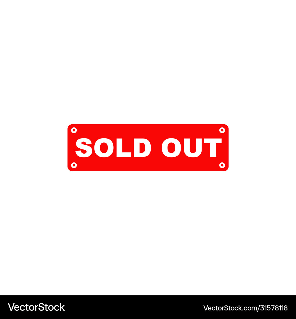 Sold out emblem logo design template Royalty Free Vector