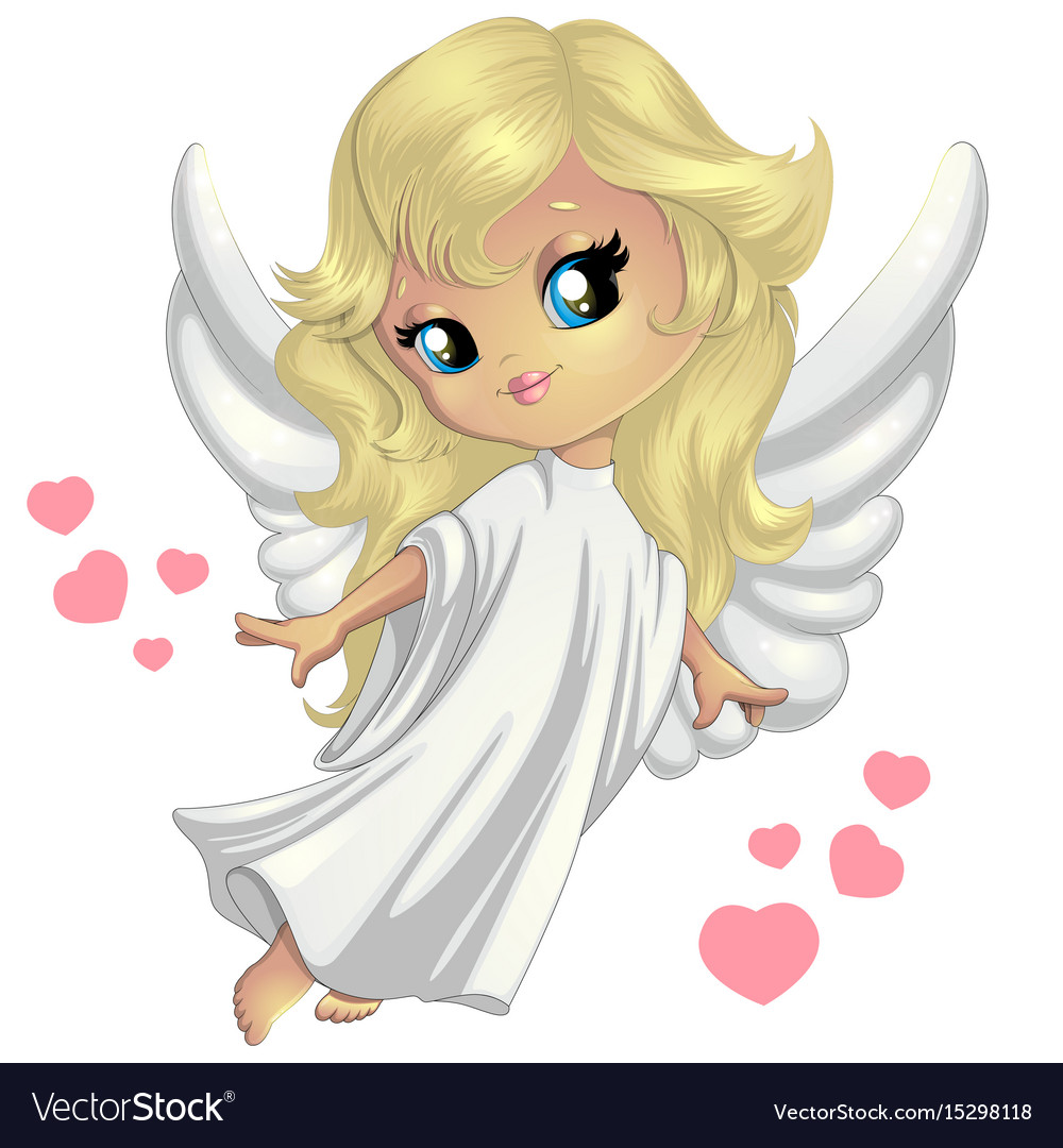 Sweet little angel Royalty Free Vector Image VectorStock