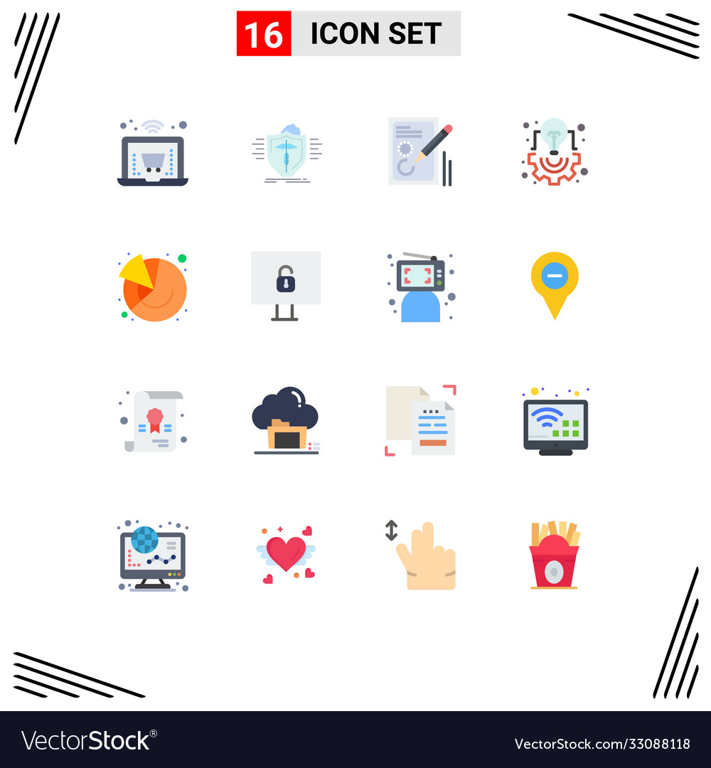 Universal icon symbols group 16 modern flat