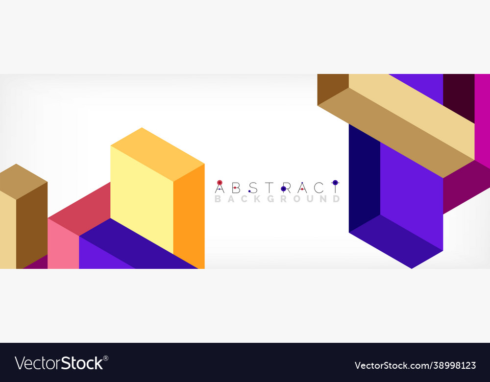 Abstract background 3d cubes cubic elements vector image Abstract background 3d cubes cubic elements