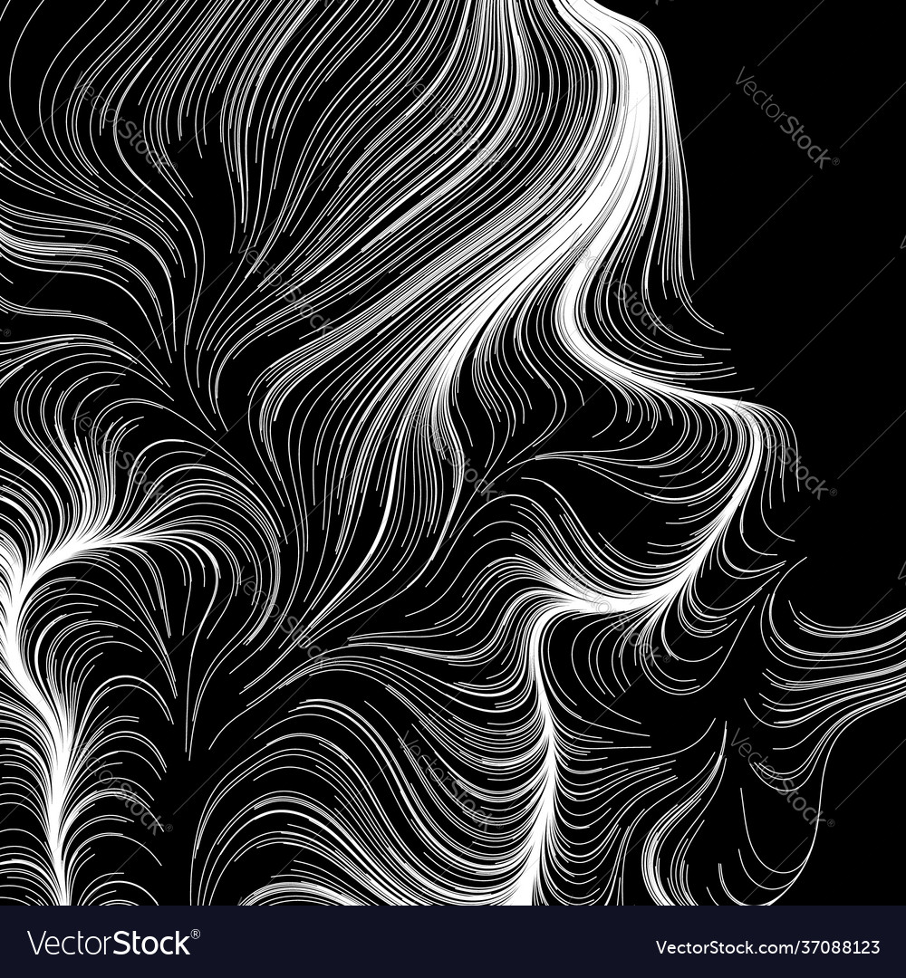 Abstract render random wavy curvy writhe lines vector image Abstract render random wavy curvy writhe lines