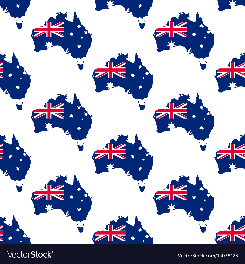 Australien Karte und Flagge Muster