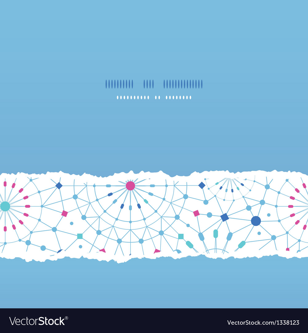 Blue Abstract Circles & Squares Pattern