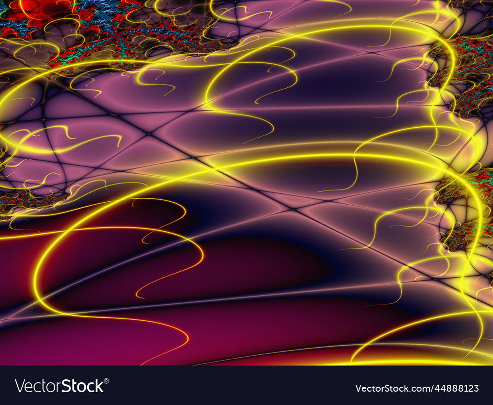 Bright abstract pattern of yellow glowing