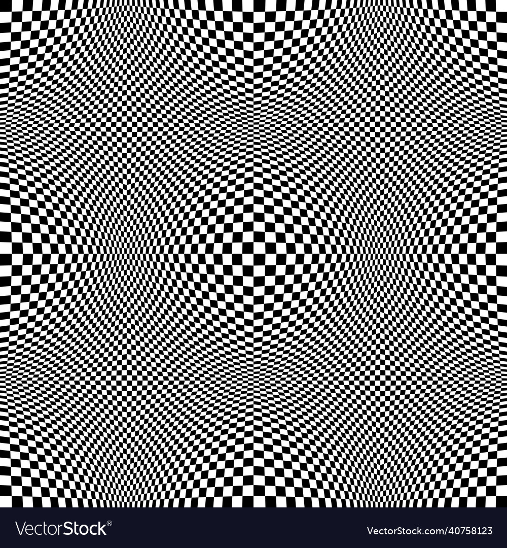 Checkered seamless pattern with optical vector image Checkered seamless pattern with optical