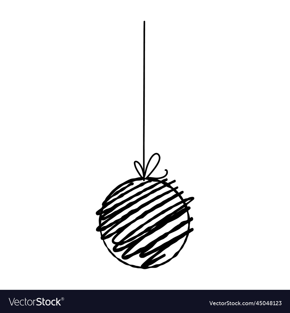 Weihnachtshand gezogen Ball Doodle Girlande
