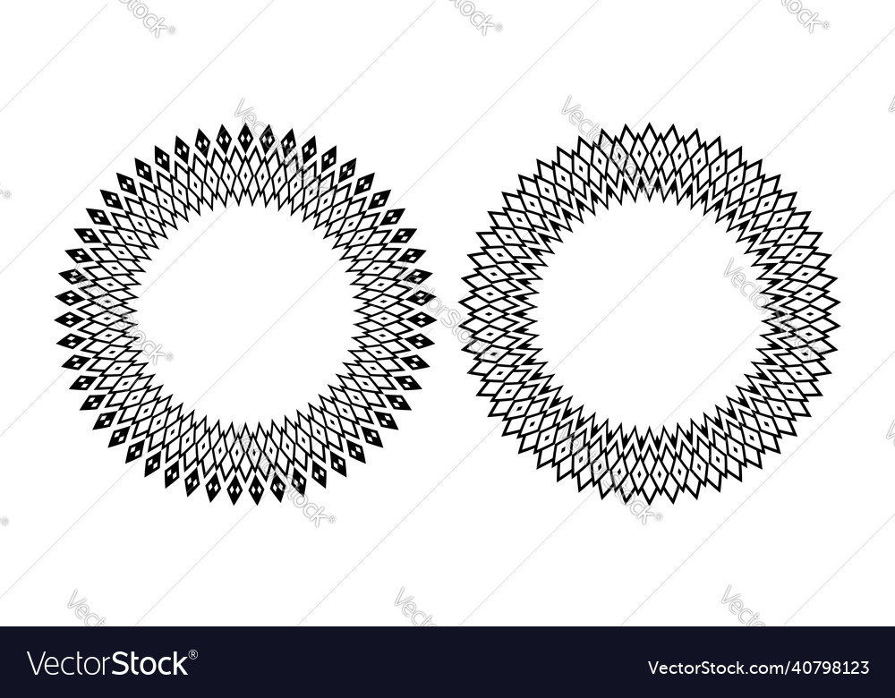 Circle patterns for round frames vector image Circle patterns for round frames