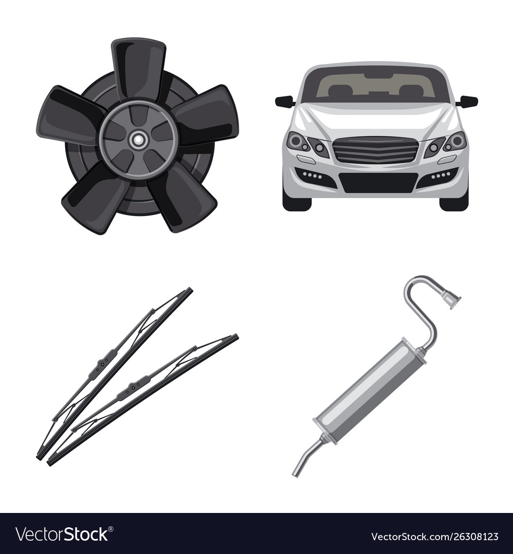 Design auto and part symbol collection vector image Design auto and part symbol collection