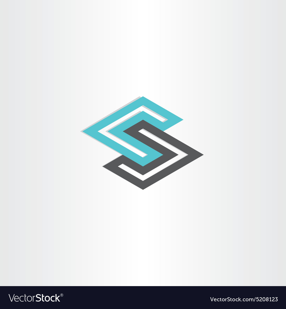 Geometric logotype letter s