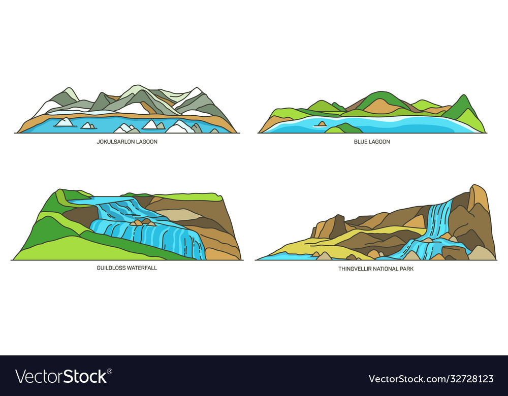 Island Landschaften Gletscher Wasserfälle & Lagoons