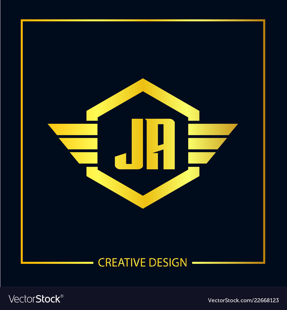 Initial letter ja logo template design vector image Initial letter ja logo template design