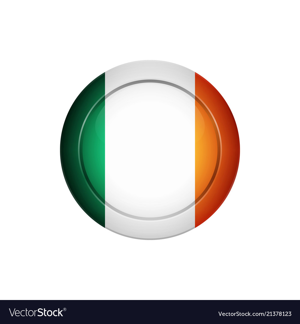 Irish flag on the round button