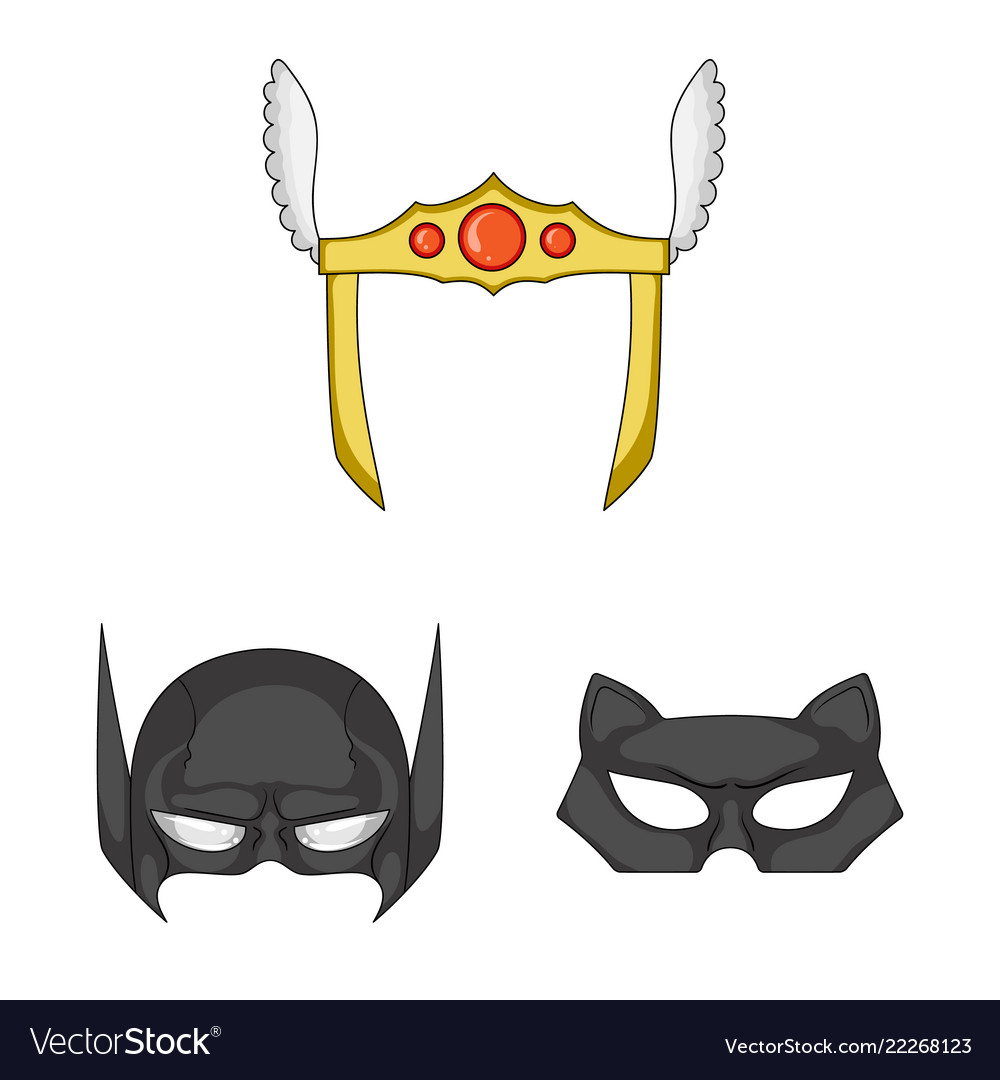 Isolated object of hero and mask symbol vector image Isolated object of hero and mask symbol