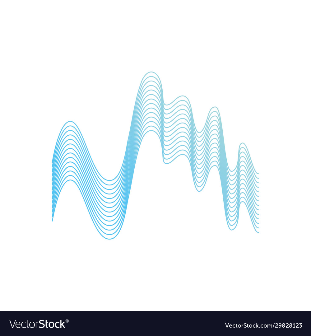 Isolated wave gradient style icon design