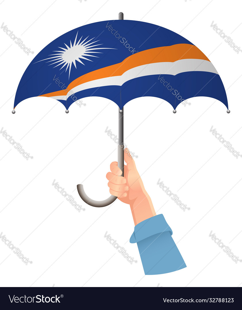 Marshall islands flag umbrella