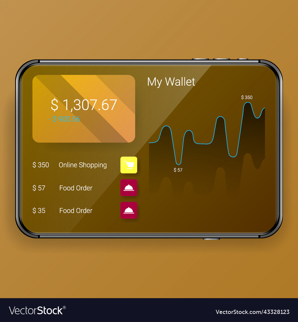 My wallet mobile application uer interface