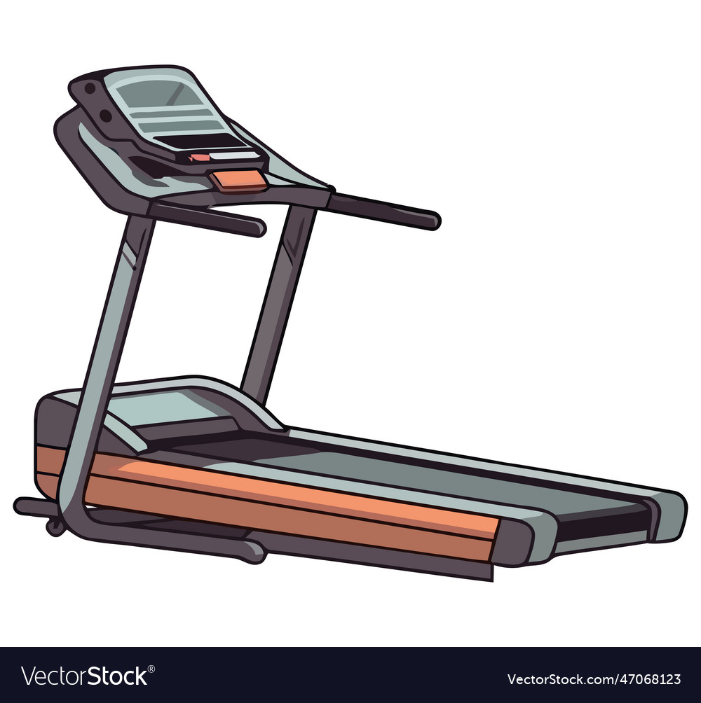 Running at the gym using treadmill Royalty Free Vector Image