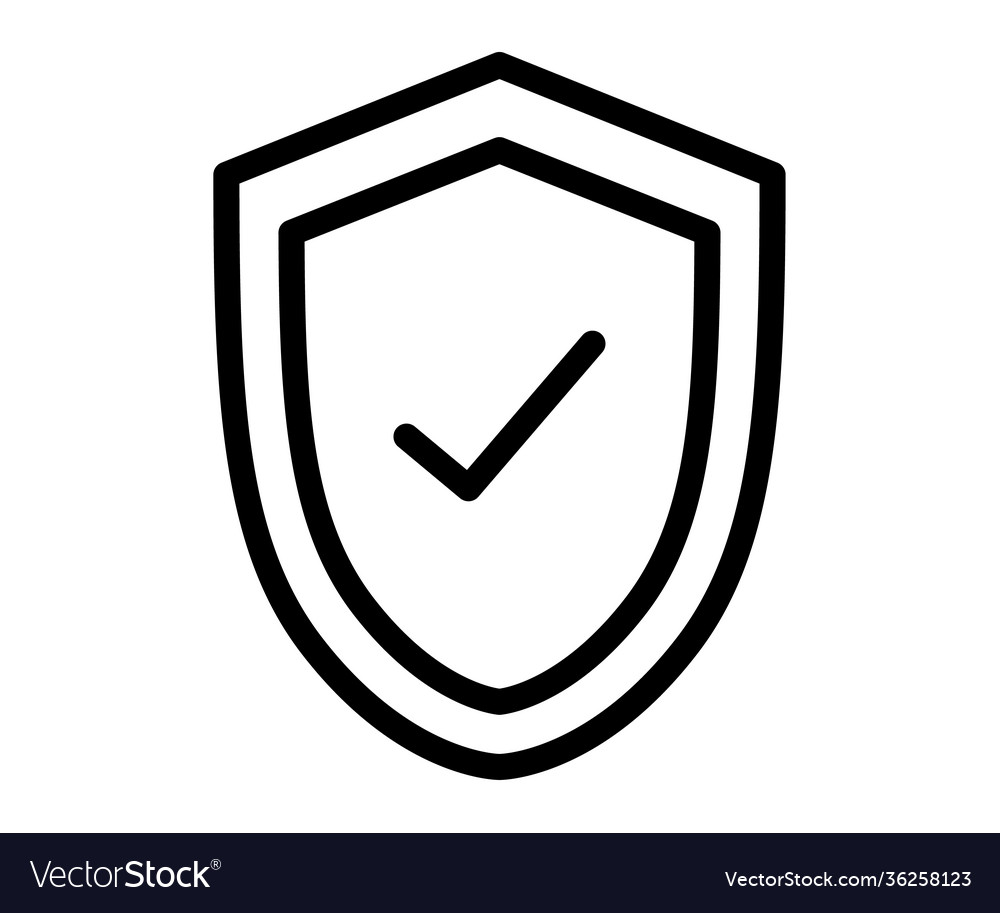 Shield secure safe single isolated icon vector image Shield secure safe single isolated icon