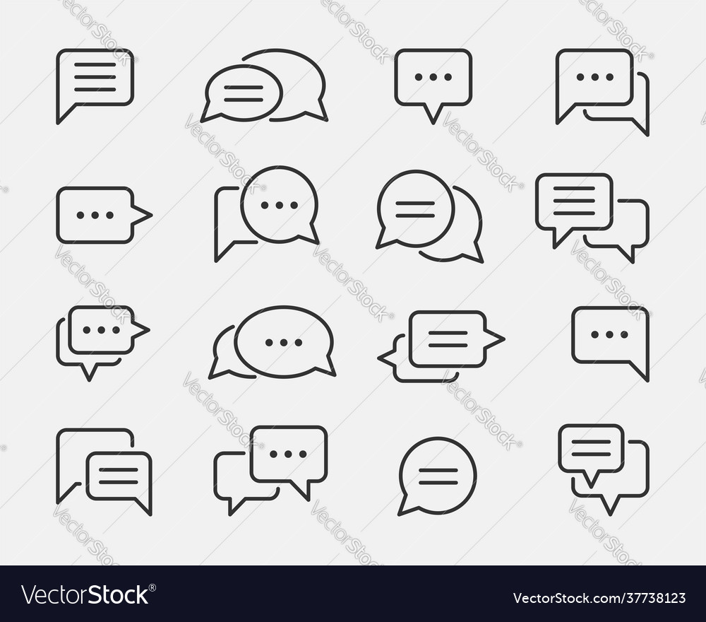Speech Bubble Icon Set