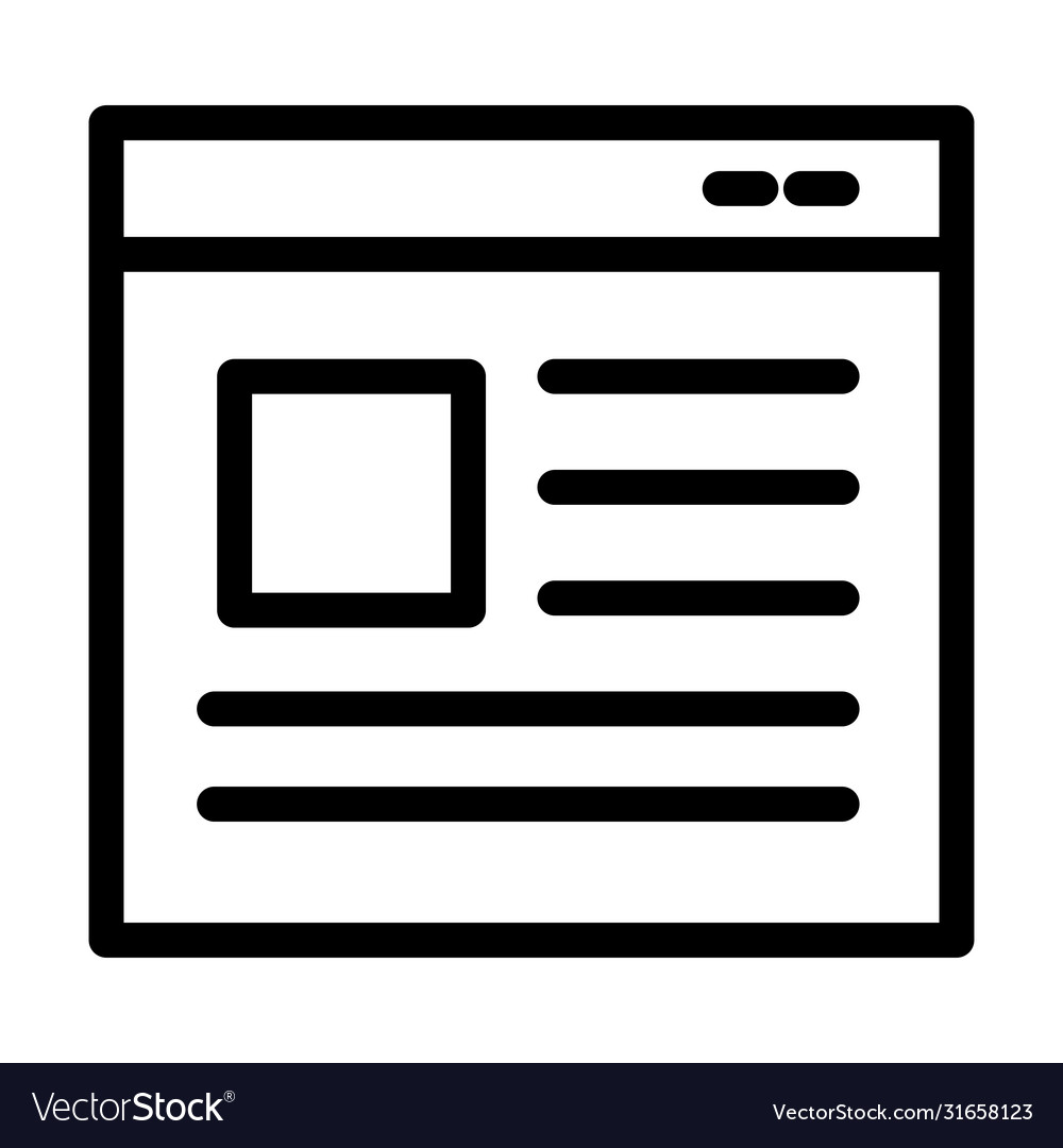 Web window page icon line style