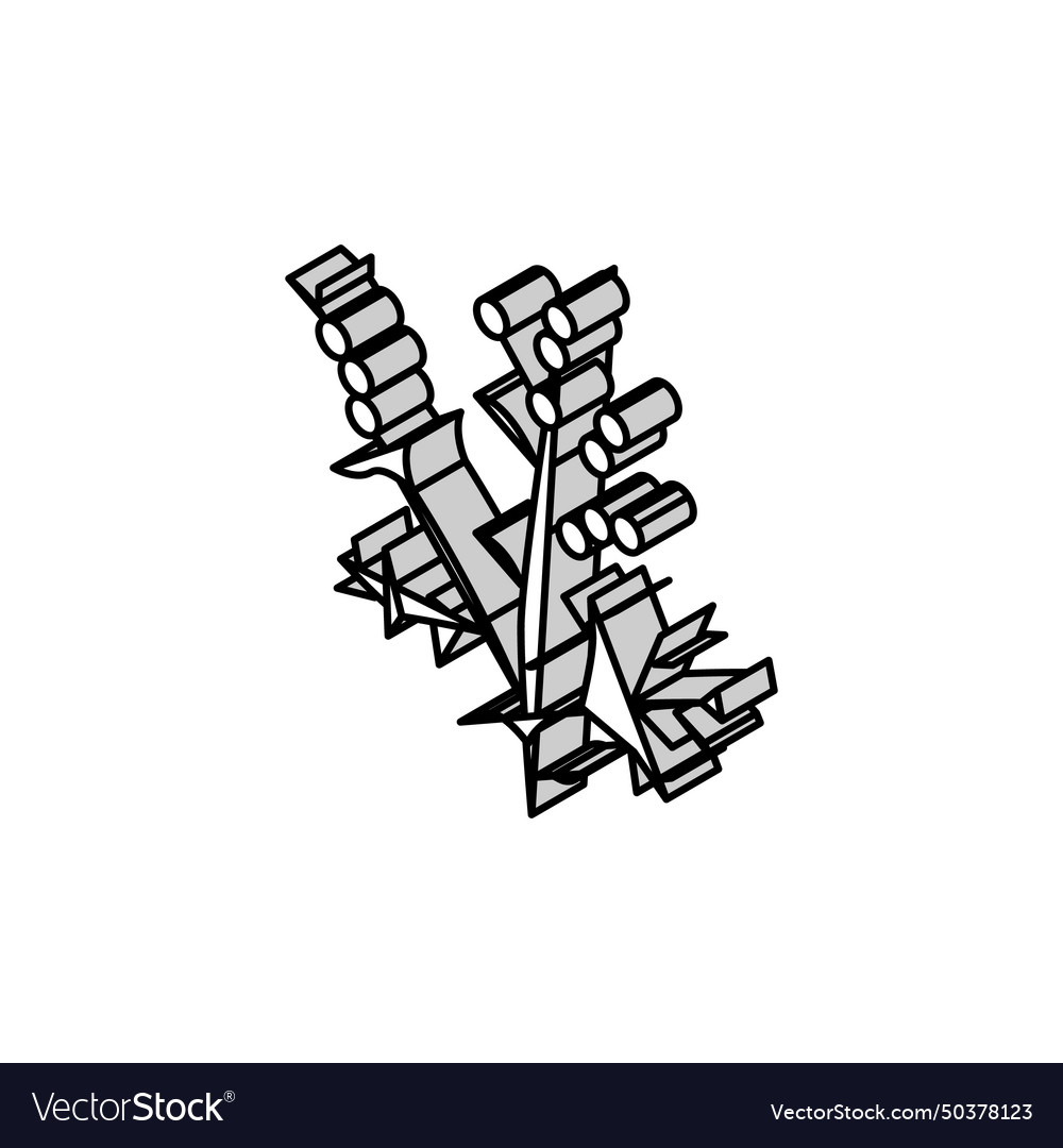 Wormwood plant isometric icon Royalty Free Vector Image